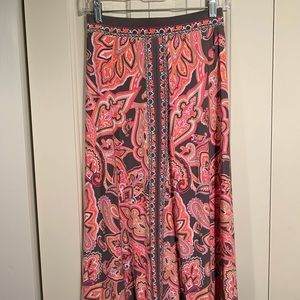 Handkerchief hem midi skirt